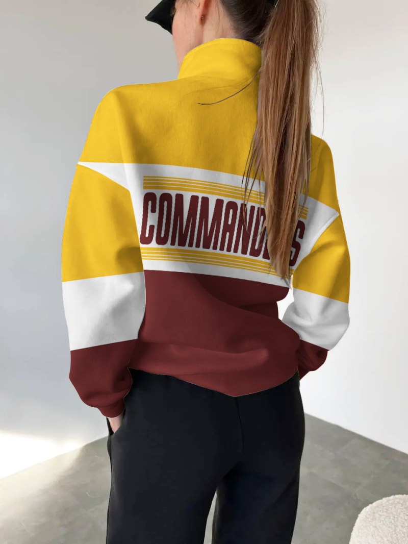 Colorful Stand Collar Sweatshirt