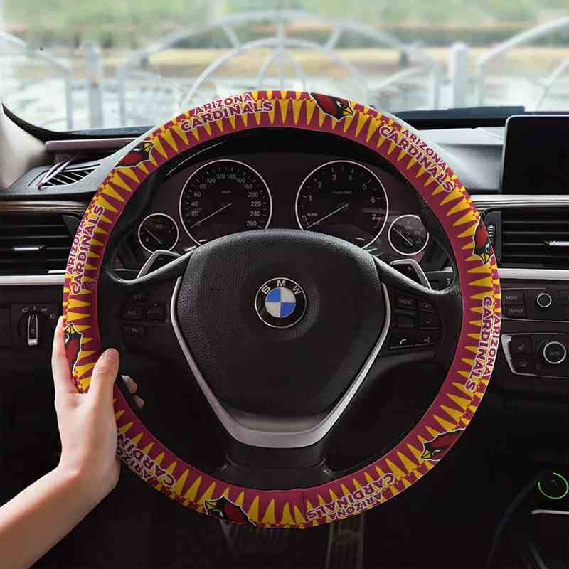 Arizona Cardinals Custom 3D Steering Wheel Cover