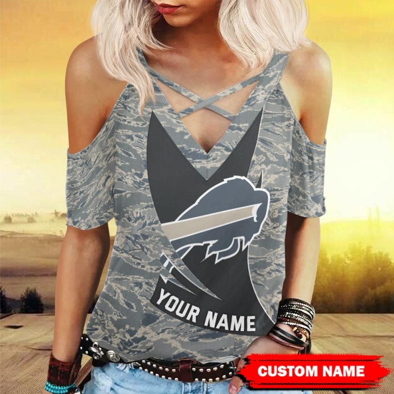 Buffalo Bills Personalized Miss Hollow Out Blouse Shirt