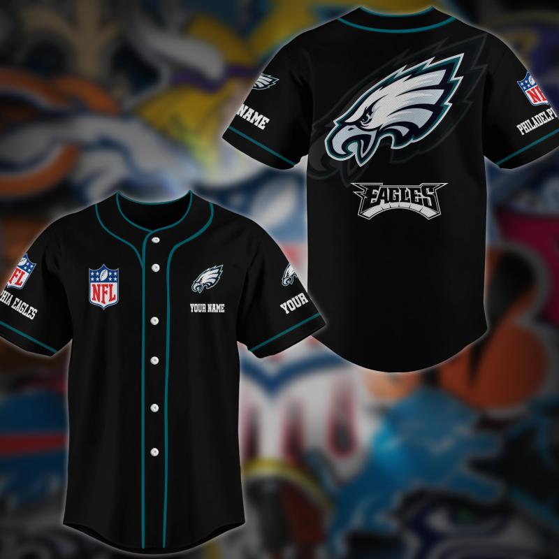 Philadelphia Eagles Personalized Baseball Jersey