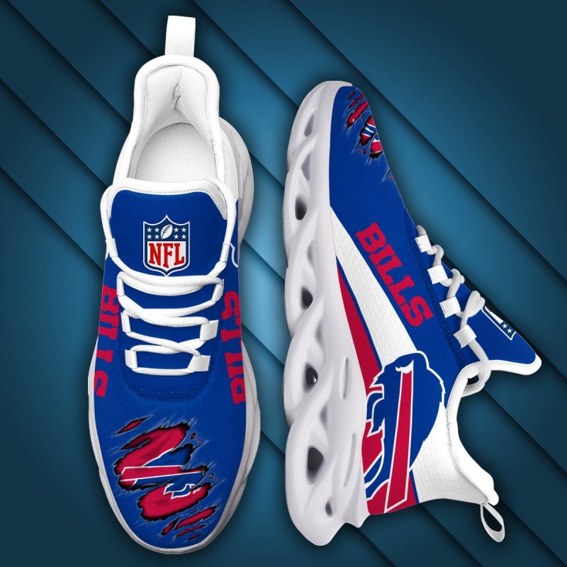 Buffalo Bills Yezy Running Sneakers - Side View