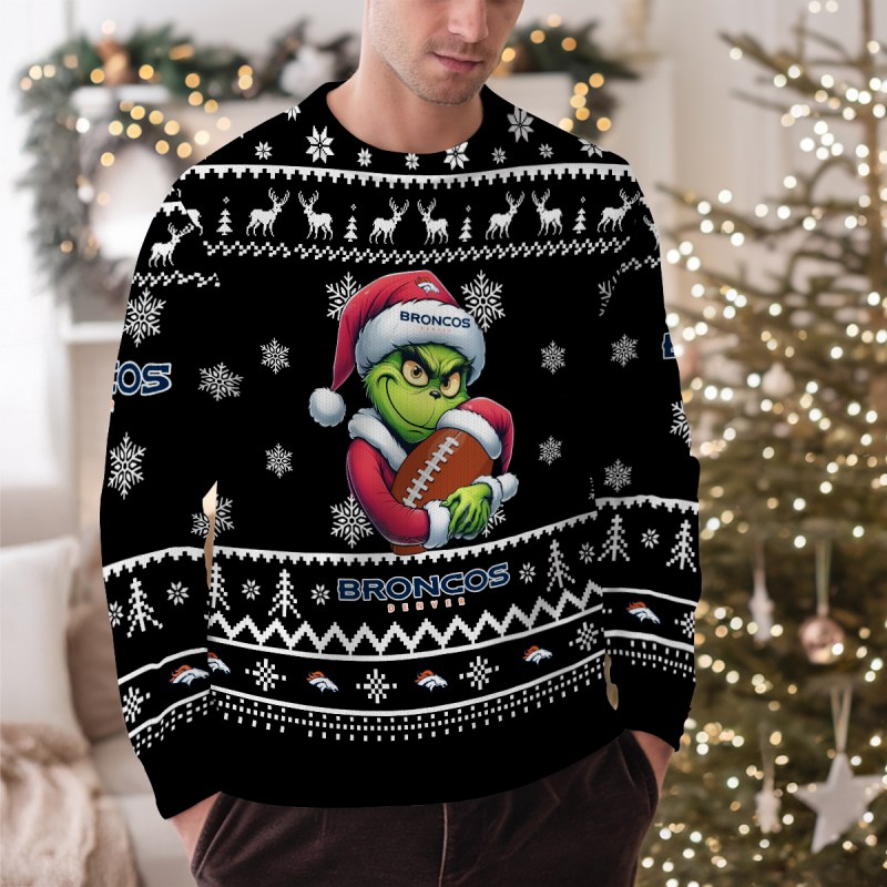 Denver Broncos Ugly Christmas Sweater - MK Outdoor1