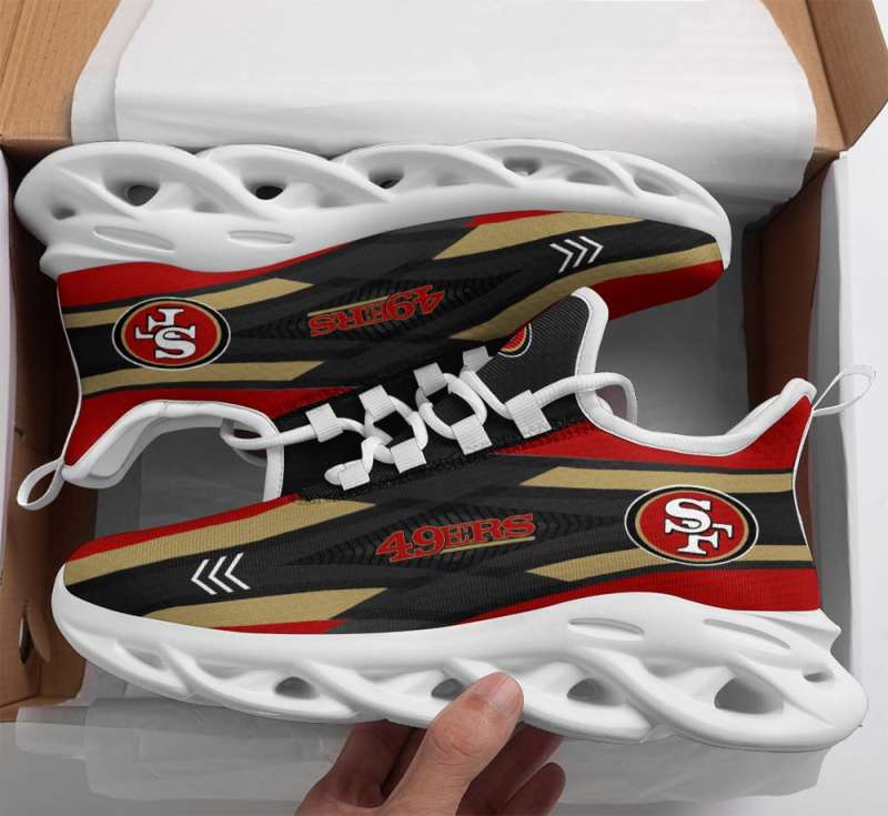 San Francisco 49ers Yezy Running Sneakers - Back View