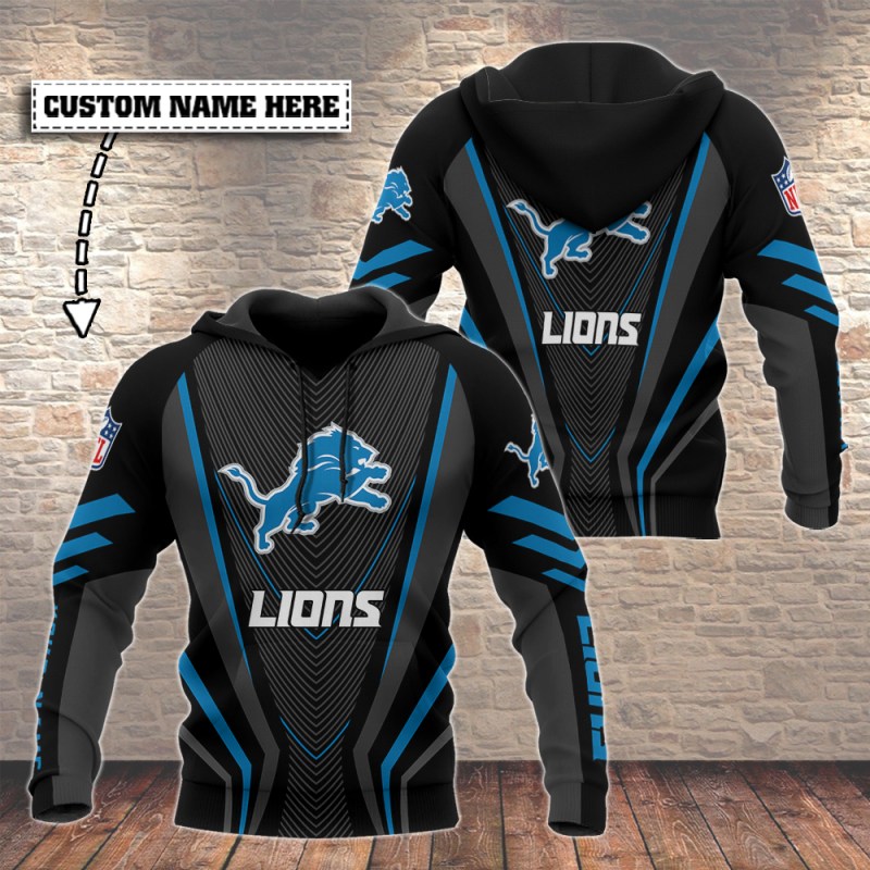 Detroit Lions Personalized Hoodie - Front View