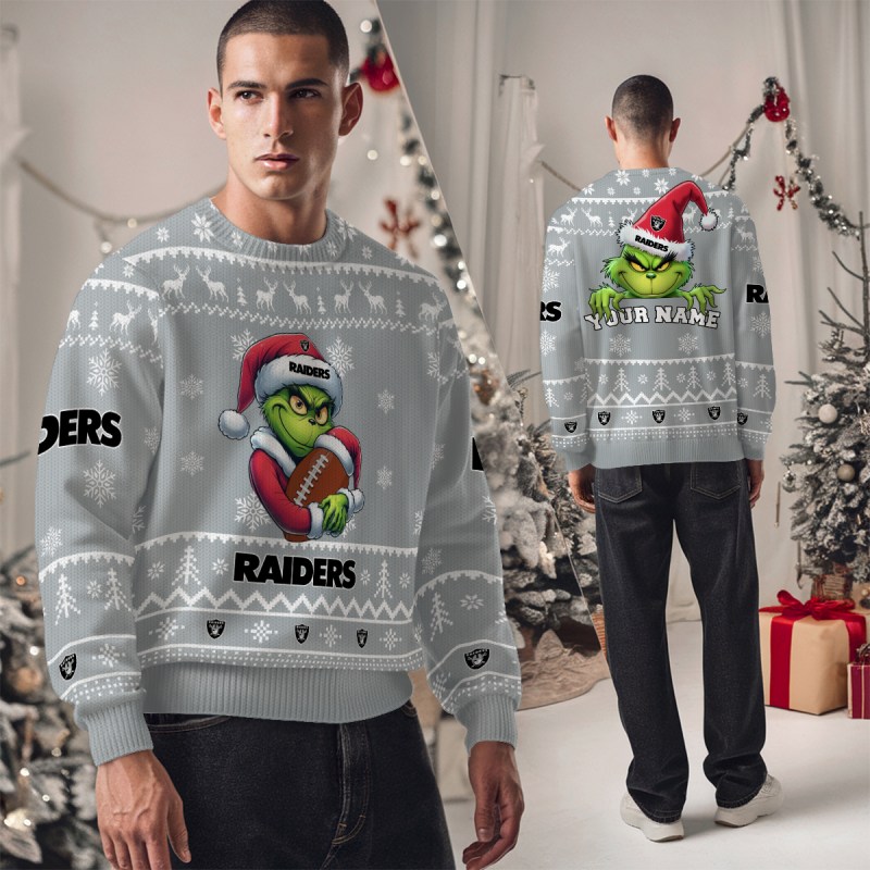 Las Vegas Raiders Ugly Christmas Sweater Studio