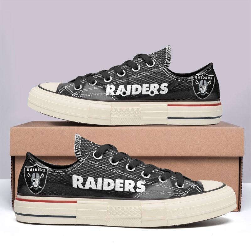 Las Vegas Raiders Low Top Canvas Shoes