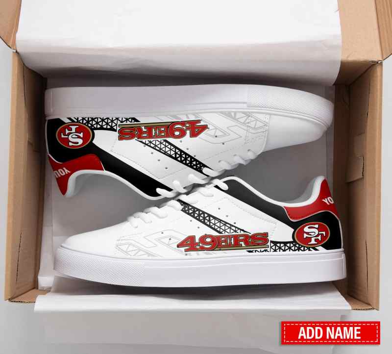 San Francisco 49ers Custom Sneakers Side View