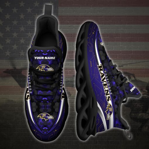 Baltimore Ravens Personalized Yezy Running Sneakers 85 7 Personalized Baltimore Ravens Sneakers