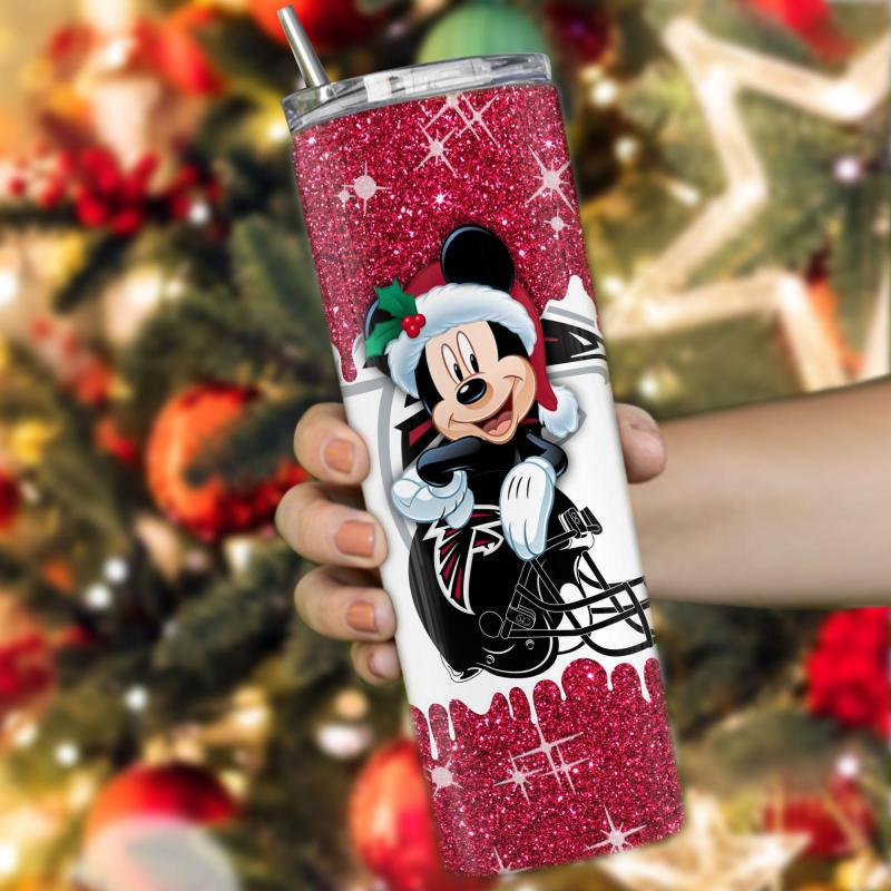 Atlanta Falcons Personalized Glitter Tumbler 2