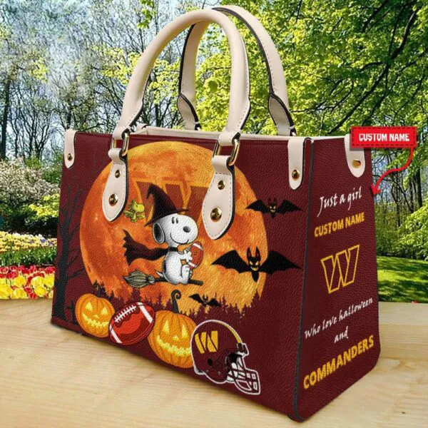 Washington Commanders NFL Halloween Leather Hand Bag