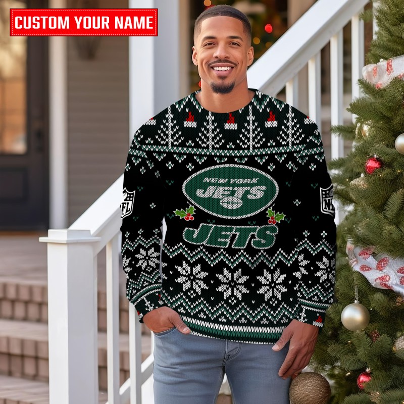 New York Jets Christmas Sweater 4