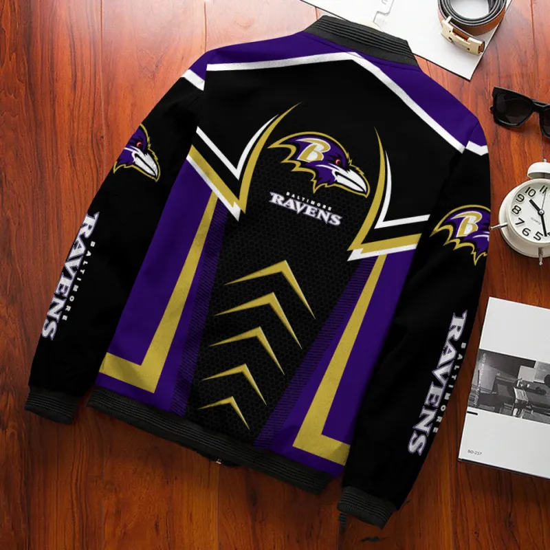 Baltimore Ravens Bomber Jacket Back View