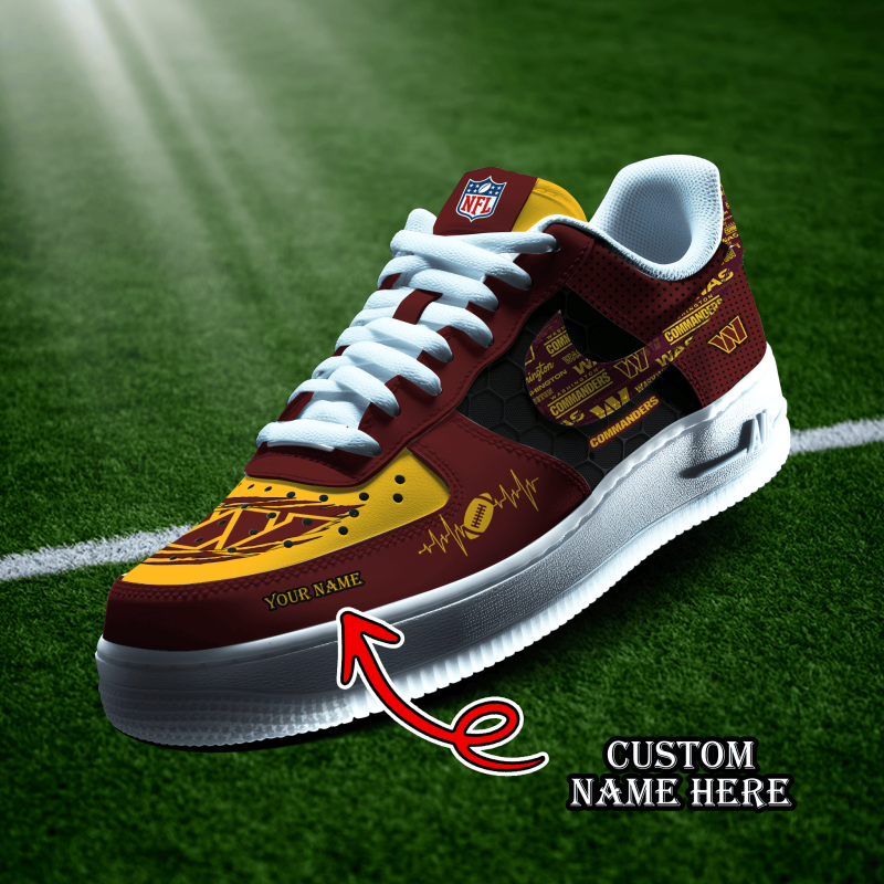 Washington Commanders Personalized AF1-1 Logo Pattern Sneakers