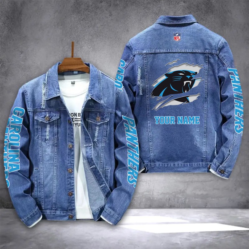 Carolina Panthers Denim Jacket - Front View
