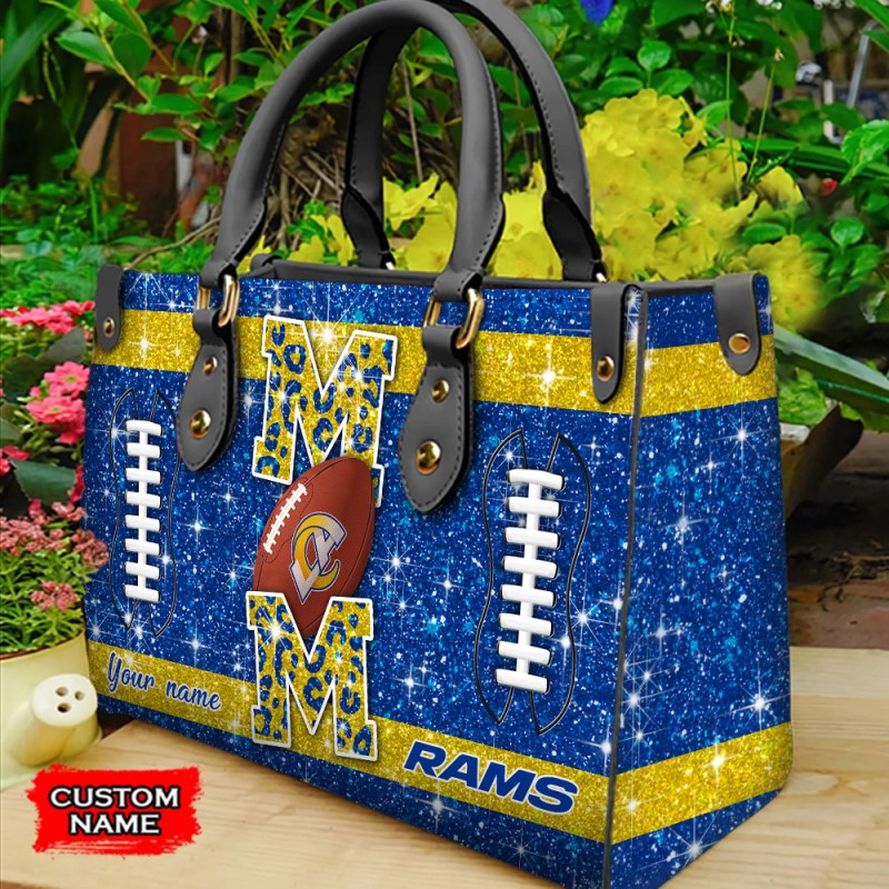 Los Angeles Rams Personalized Leather Hand Bag
