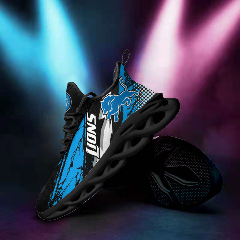Detroit Lions Yezy Running Sneakers - Top View