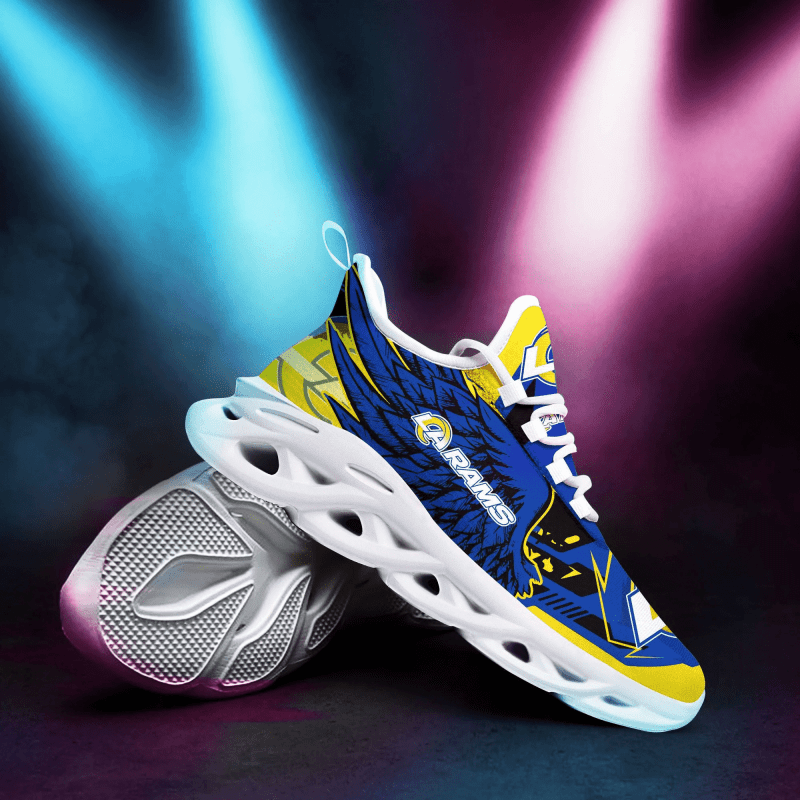 Los Angeles Rams Yeezy Running Sneakers Side View