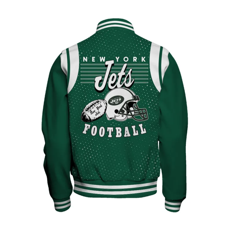New York Jets Varsity Jacket Back View