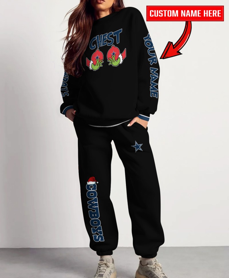 Dallas Cowboys Ugly Christmas Sweatshirt and Sweatpants Combo
