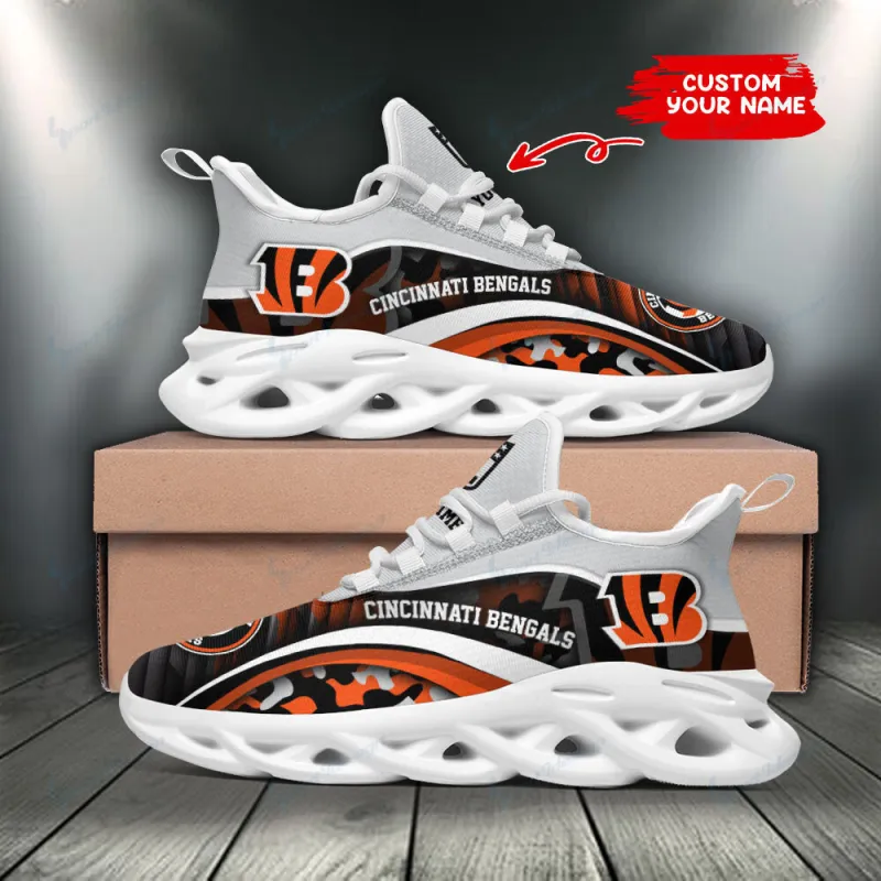 Cincinnati Bengals Personalized Yezy Running Sneakers
