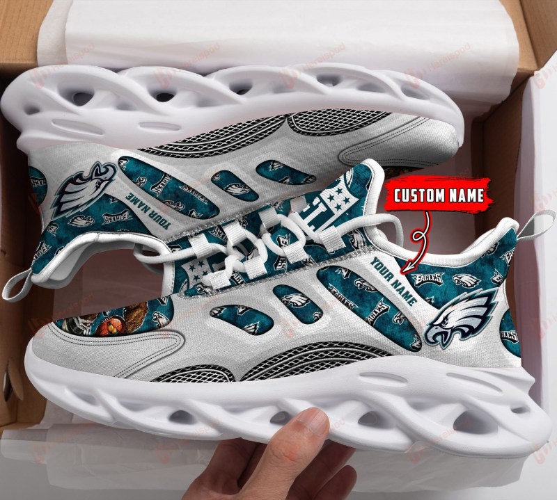 Philadelphia Eagles Personalized Yeezy Running Sneakers