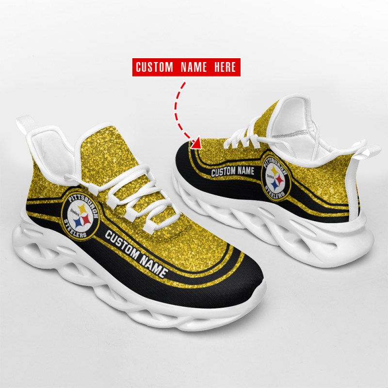 Pittsburgh Steelers Yeezy Running Sneakers Side View