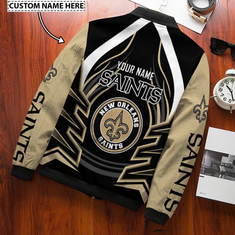New Orleans Saints Bomber Jacket Back View