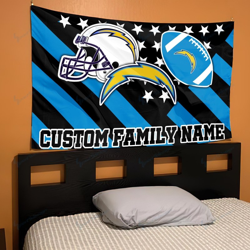 Los Angeles Chargers Personalized Flag