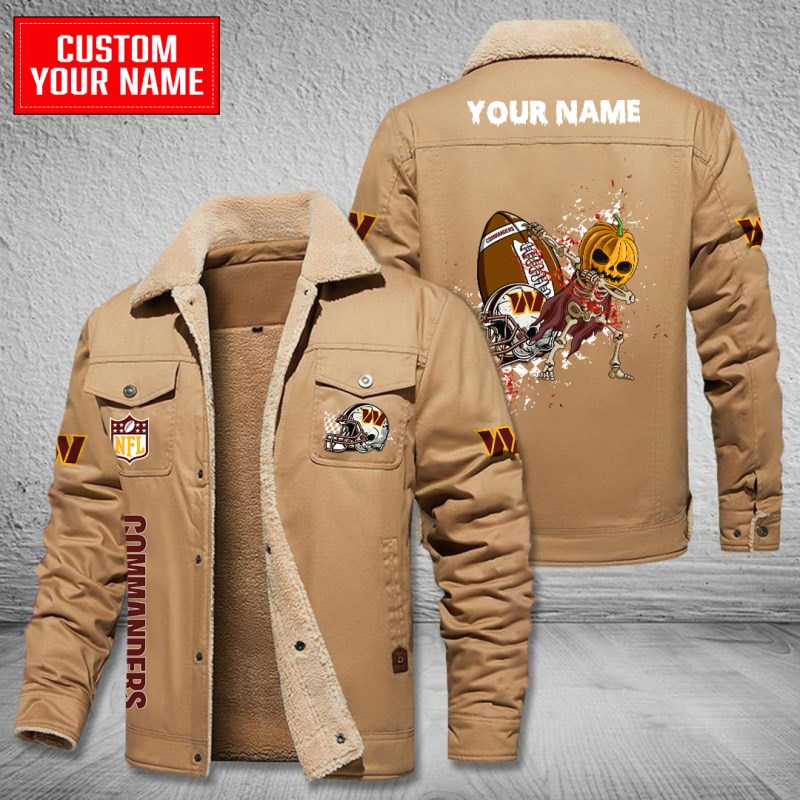 Washington Commanders Coffee Bomber Jacket