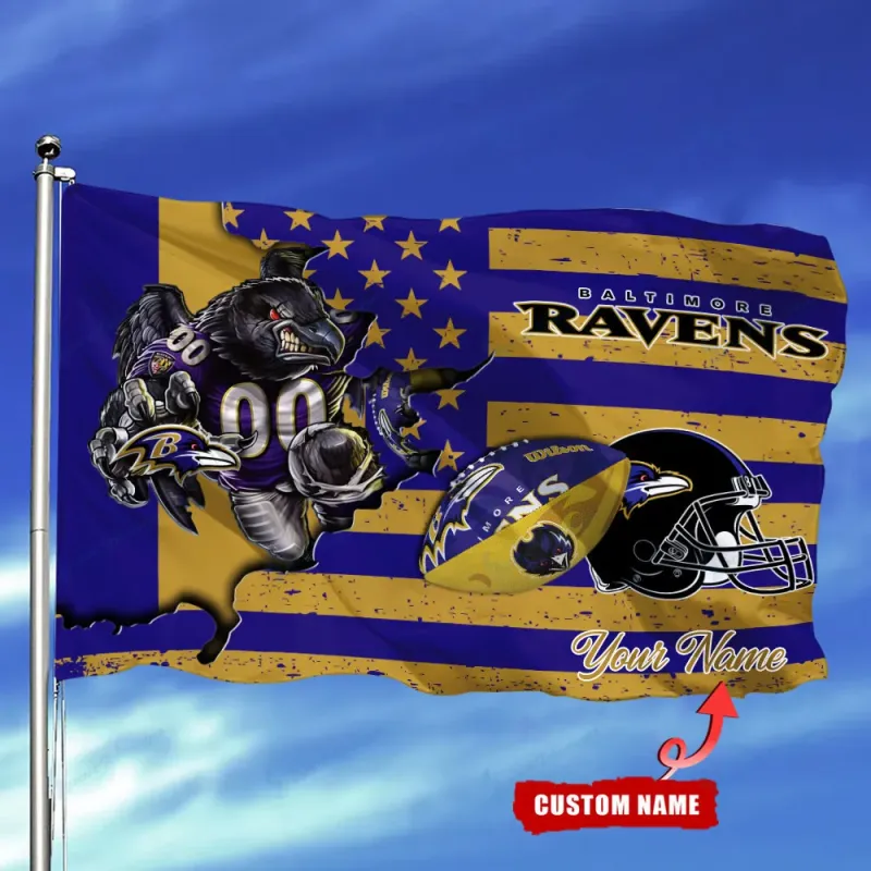 Baltimore Ravens Personalized Flag