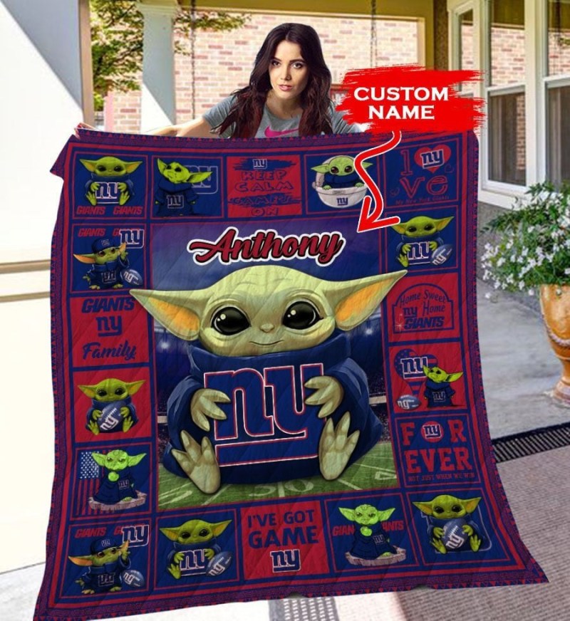 New York Giants Personalized Premium Quilt