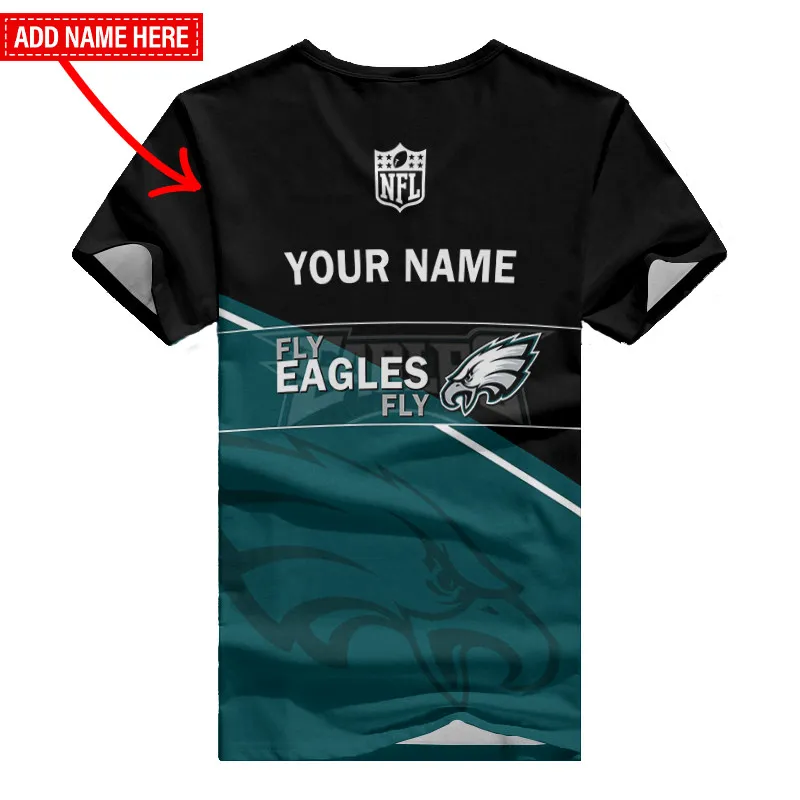 Philadelphia Eagles Personalized Summer V-neck Women T-shirt