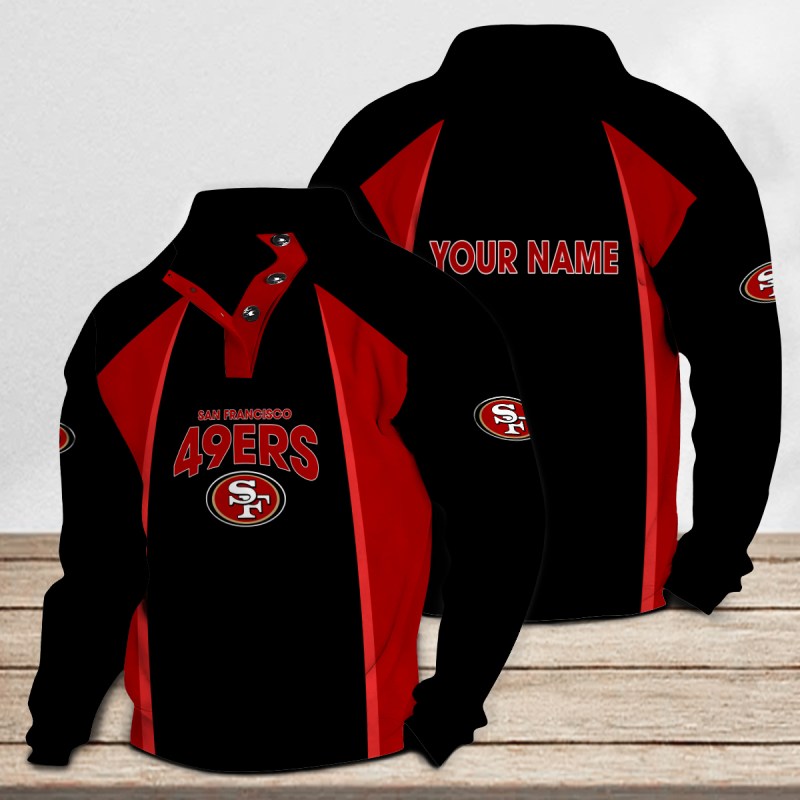 San Francisco 49ers Casual Colorful Stand Collar Sweatshirt