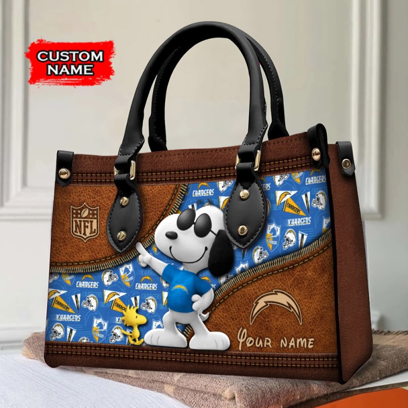 Leather Hand Bag for Chargers Fans
