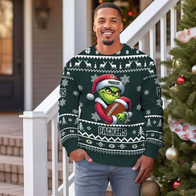 Green Bay Packers Ugly Christmas Sweater - MK Outdoor3