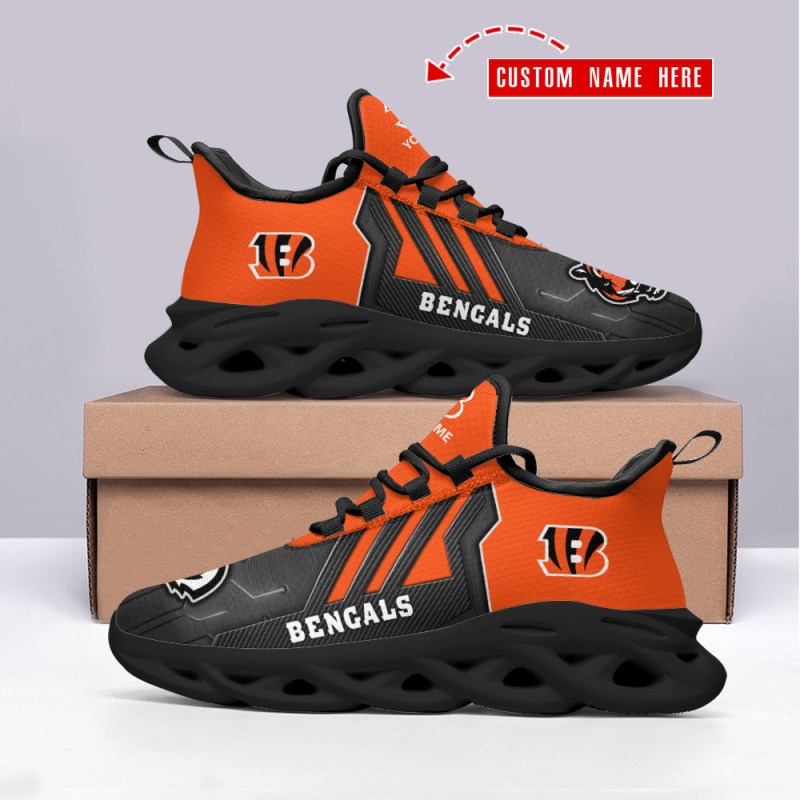 Cincinnati Bengals Personalized Yezy Running Sneakers
