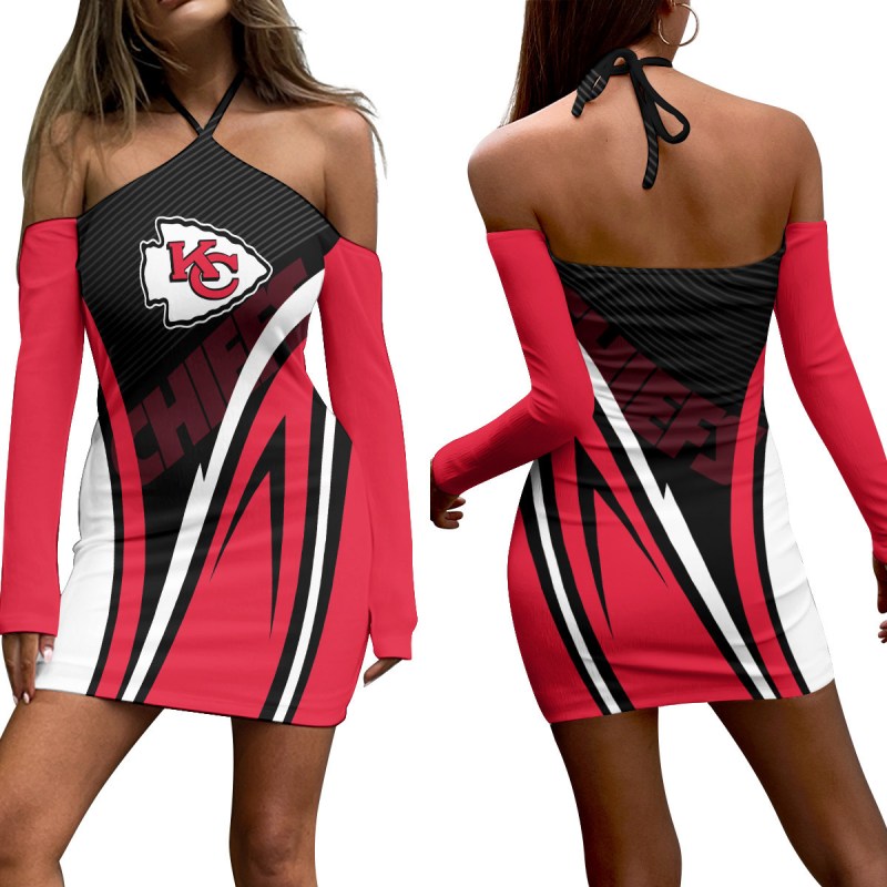 Kansas City Chiefs Halter Lace-up Dress