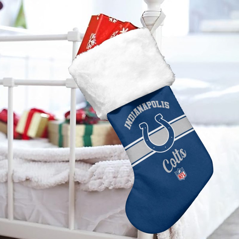 Mockup of Indianapolis Colts Christmas Socks
