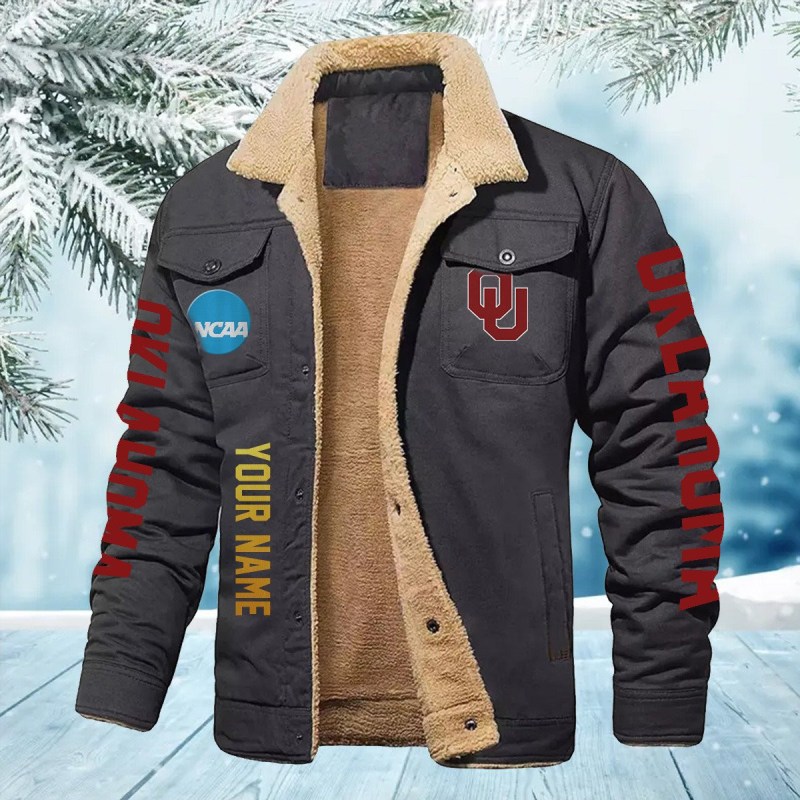 Oklahoma Sooners Bomber Jacket Detail View