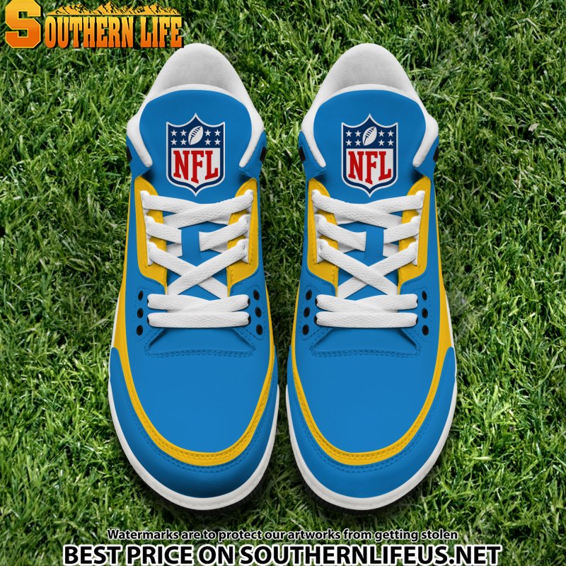 Los Angeles Chargers Football Sneakers Detail