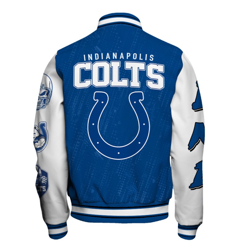 Indianapolis Colts Varsity Jacket - Side View