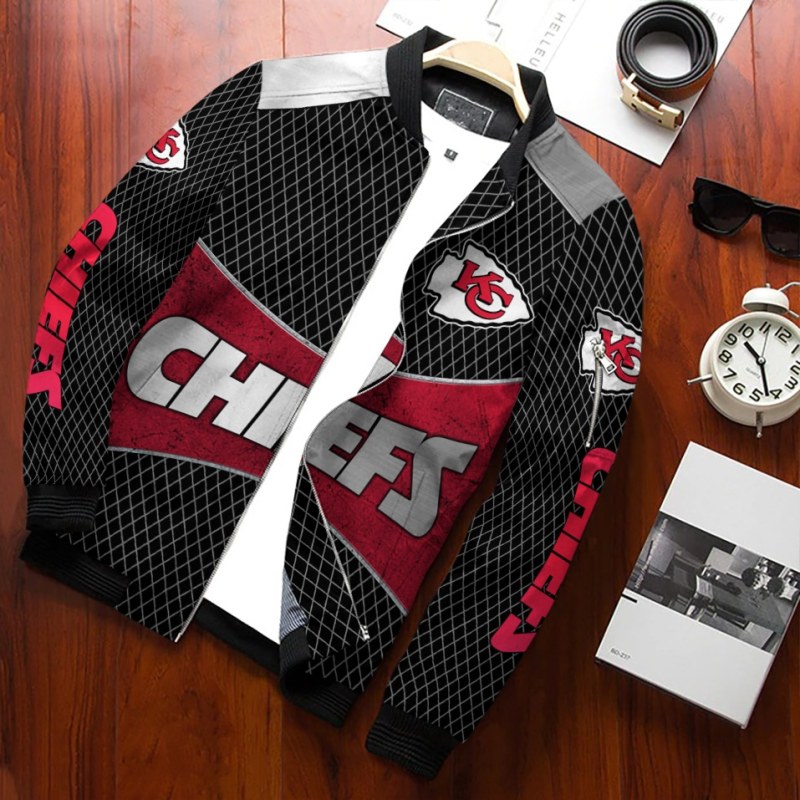 Front View of Kansas City Chiefs Bomber Jacket