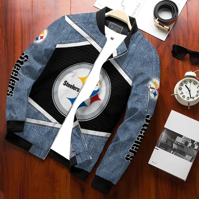 Pittsburgh Steelers Bomber Jacket Side View