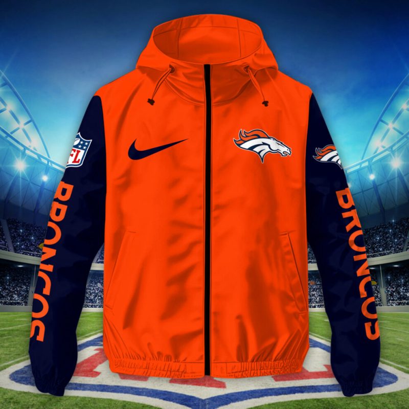 Denver Broncos Outdoor Jacket Back View