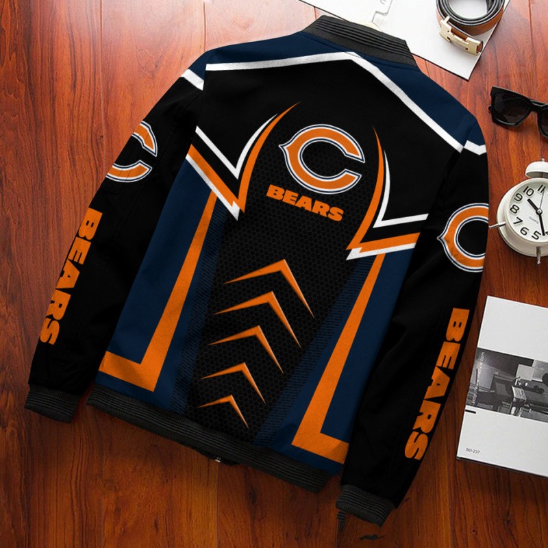 Chicago Bears Bomber Jacket Side View