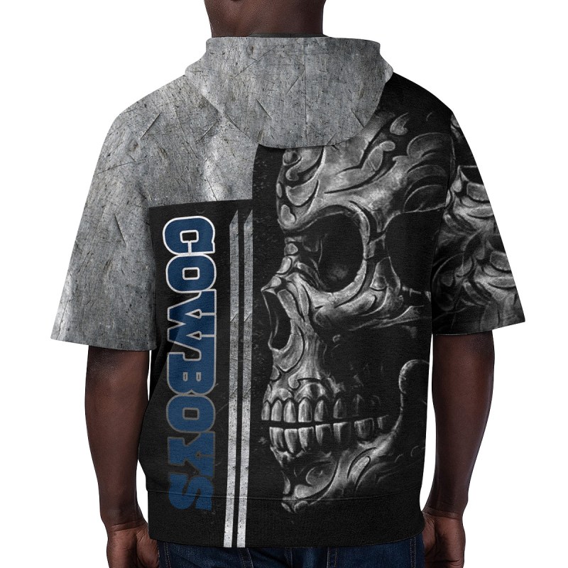 Dallas Cowboys Short Sleeve Hoodie Back View