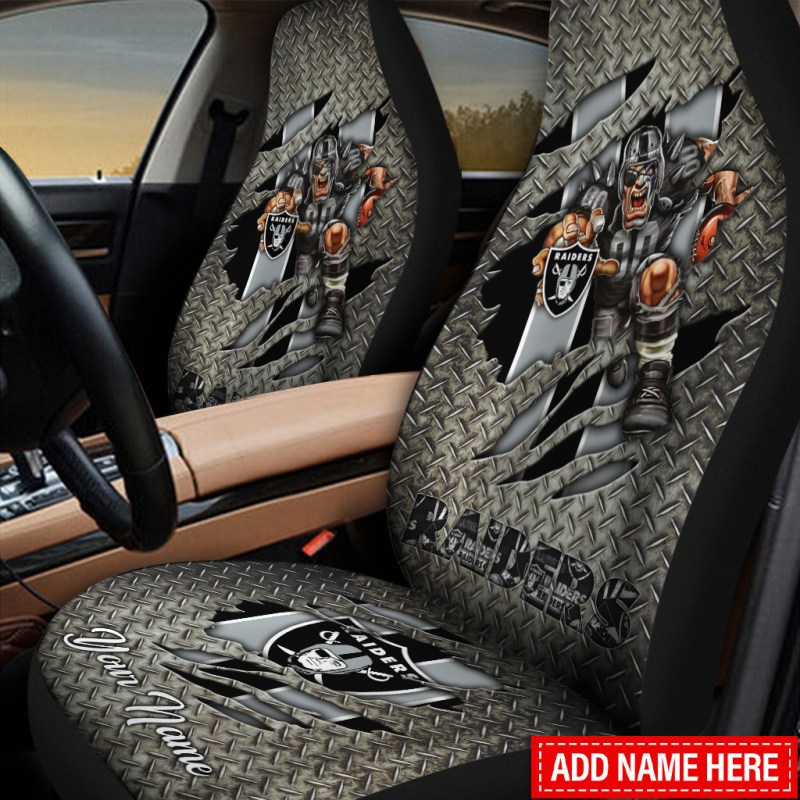 Las Vegas Raiders Personalized Car Seat Covers