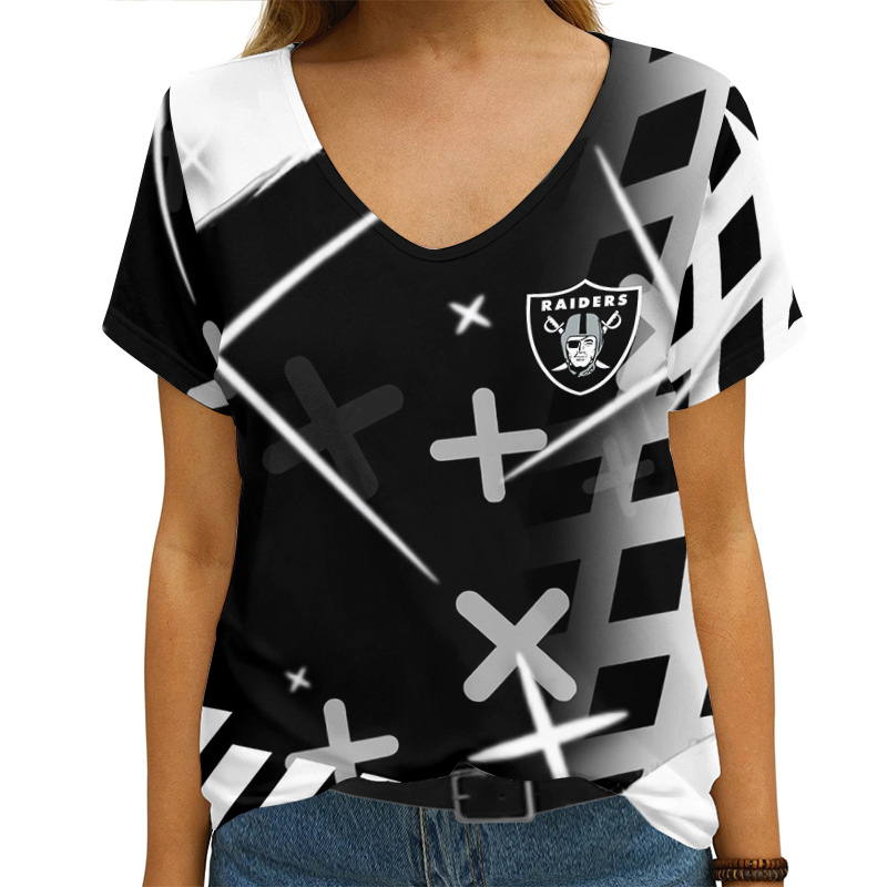 Las Vegas Raiders V-neck Women T-shirt