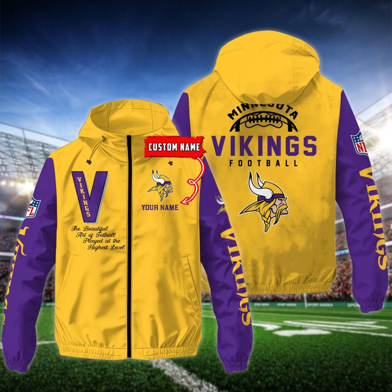 Minnesota Vikings Outdoor Jacket Front View