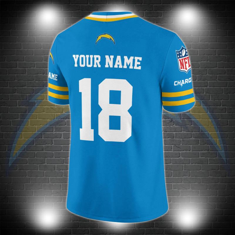 Los Angeles Chargers Jersey Side View